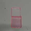 FABSPARK Case for Samsung Galaxy Z Flip 7 Built-in Screen Protector,Hinge Protection,Sparkly Bling Glitter Crystal Clear Transparent Slim Fit Acrylic Hard PC for Samsung Z Flip 7 Case,Glitter Pink