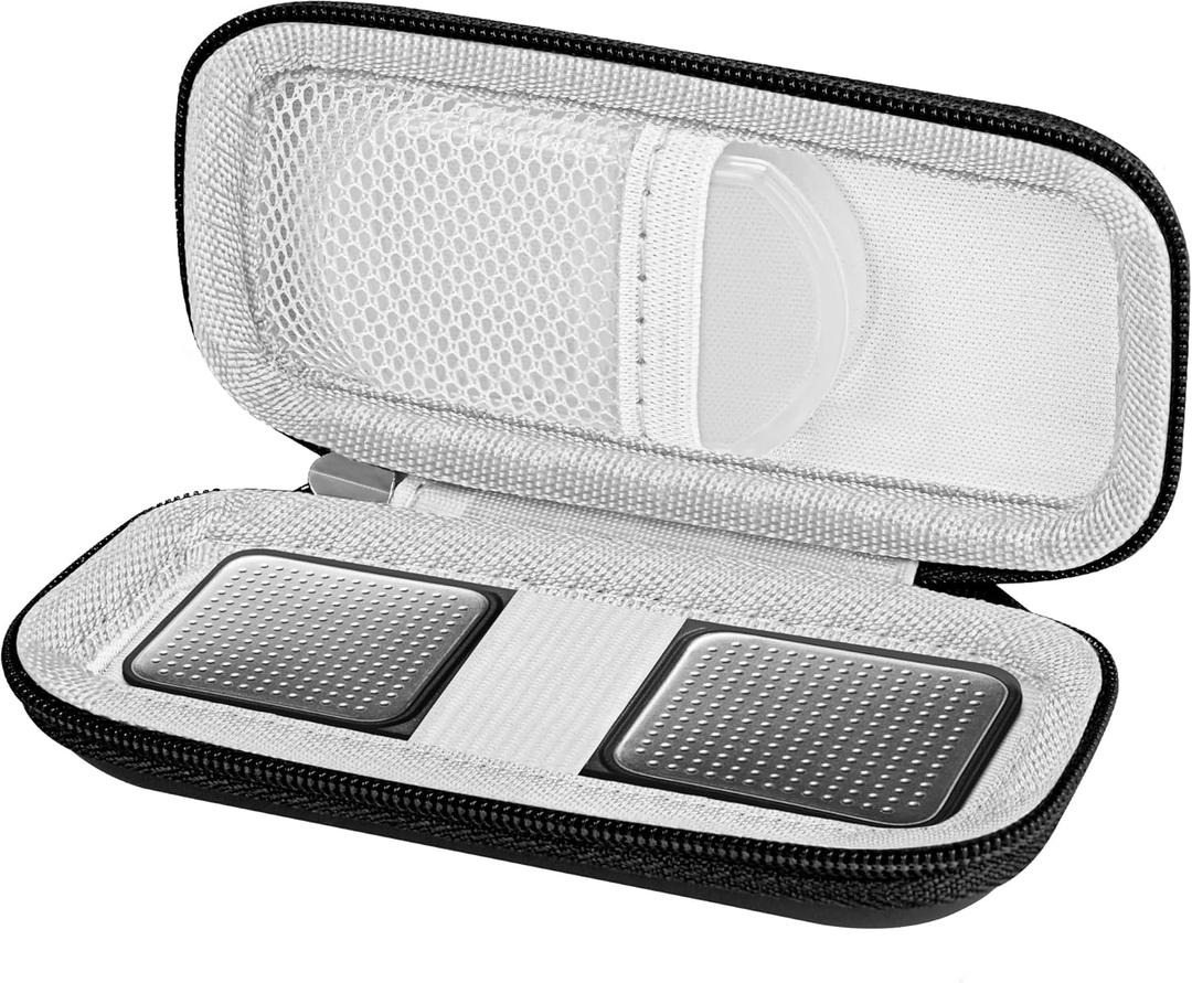 2 x Heart Rate Monitor Case KardiaMobile EKG Monitor 1L 6L, Portable Hard EVA Kardia Mobile Case with Climbing Clip, Protective KardiaMobile EKG Organizer (BLACK)