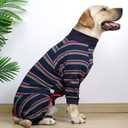 Dog Recovery Suit Abdominal Wound After Surgery Wear Prevent Licking Wounds E-Collar & Cone Alternatives Postoperative Shirt Dog Pajamas Long Sleeve Prevent Shedding (X-Large, Blue) (XL)