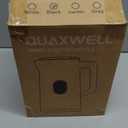 QUAXWELL 1.5L Electric Kettle Stainless Steel, Double Wall Cool Touch Teapot, Fast Boil,5 Temperature Control, LED Display, Auto Shut-Off, BPA-Free,Keep Warm Function, Ideal for Tea & Coffee,Black