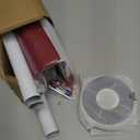 LETSTRY American Flag with Pole & Flag Pole Light, 6FT White Flagpoles for Outside House with 180 Adjustable Bracket, 1" Thickened Stainless Steel Wall Mount Flagpole for Residential Porch Outdoor