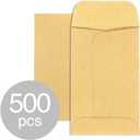 ACSTEP #1 Small Coin Envelopes 2-1/4 x 3-1/2, Kraft Mini Key Envelopes with Gummed Flap in Brown, Seed Packets Envelopes for Storing Seeds, Tip Envelope for Cash 500pcs
