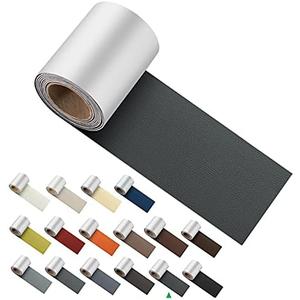 ILOFRI Self Adhesive Leather Repair Patch Tape 3x60 inch, Vinyl and Leather Repair Kit for Couches, Furniture, Car Seat, Boat Seat, Sofa, Vinyl Upholstery, Chair, Interior - Dark Grey #2