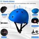 2 x Toddler Kids Bike Helmet Set - Adjustable Cycling Helmet with Knee, Elbow Pads & Wrist Guards Sport Protective Gear Little Kid, Small: 20.1"-21.2"/51-54cm