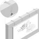 Funrous Over the Door Hook Panel Wall Metal Cubicle Picture Over Door Hanger for Clothing Mirror Hooks Office Cubicle Whiteboard Hanger(Silver,4 Pieces)