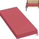 Premium Outdoor Bench Cushions for Patio Furniture 3.5inches Memory Foam Bench Cushion Waterproof Fade Resistant Porch Swing Cushions with Straps 4218 Inch Fuchsiared