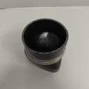 Zookpr 4 Inch Rubber Round to Oval Dryer Vent Adapter with Stainless Steel Worm Drive Clamp Fill All Recessed Dryer Vent,Black,Oval Duct Connector for House