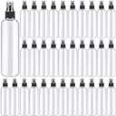 Eccliy 32 Pcs 8 oz Spray Bottles Fine Mist Cleaning Bottles Clear Empty Plastic Travel Sprayer Refillable Sprayer with Cap for Cleaning Solutions Oils Travel Perfumes, (Black,Clear)