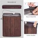 SONGMICS Laundry Hamper with Lid, Bamboo Launry Basket with Handles, Foldable Storage Basket for Laundry Room, Bedroom, 100L, Brown ULCB063K02