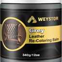Leather Recoloring Balm-Leather Repair Kit for Restore Couches, Car Seats, Clothing, Restore The Color to Scratched and Faded (Grey)