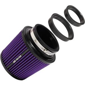 3" 3.5" 4" Inlet Car Replacement Cold Air Intake Filter 76mm 89mm 102mm 3 Sizes in 1 High Flow Performance Cone Air Filter (Purple)