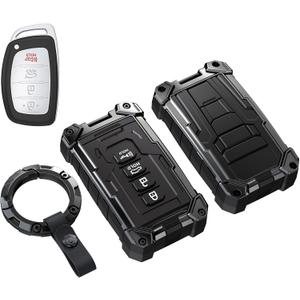 Heavy Key Fob Cover For Hyundai, Keychain, Metal Silicone Key Fob Case Compatible with Hyundai Elantra Elantra GT