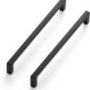 Ravinte 15 Pack Matte Black Cabinet Pulls, 6-1/4 Inch (160mm) Hole Center Slim Kitchen Handles, Square Drawer Pulls for Cabinets & Cupboards, Hardware