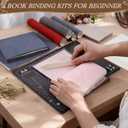 FOGWOWO 145Pcs Book Binding Kits for Beginners,Complete Bookbinding Kit Tools Materials with Instructions and Video Tutorials,Bookbinding Supplies Book Making Kit with A5 Paper Awl for DIY Crafts