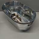 2 Pack 3 Gallon Galvanized Tub Ice Buckets for Parties Portable Beverage Tub Champagne Metal Ice Buckets for Cocktail Bar with Ice Scoop