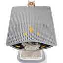 Double Layer Cat Litter Mat, 24x15 Inch Waterproof Litters Box Mat, Non-Slip Cat Mat for Litter Box