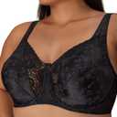Hanes Women's Underwire Bra, Secrets Plus-Size Bras, Full-Coverage, Supportive, 4422 (Black)