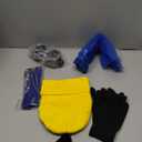 WISHTEN 5 PCS Halloween Costume for Kids Girls, Goggles/Beanie/Tutu Skirt/Suspenders/Gloves Halloween Costume Accessories