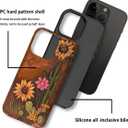 Magnetic Case for iPhone 16 Pro Max,Compatible with Magsafe,PC Hard Shell & Silicone Inner Bumper,Shockproof Full-Body Cover Slim Design for iPhone 16 Pro Max Case - Retro Cactus Sunflower