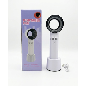 Mini Portable Bladeless Fan, 2 Speed Wind, Less Noise