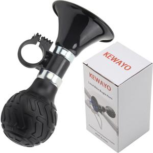 KEWAYO 120dB Bike Horn - Loud Metal Bicycle Bell for Road, MTB, Cruiser & Folding Bikes