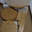 FILWH Plant Stand Small Bamboo Plant Stand Outdoor Indoor Movable Flower Stand With Wheels Plant Shelf Pot Holder Plants Corner Display Rack Multiple Planter For Living Room Balcony Garden Patio