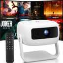 Native 1080P HD Projector with 4K Support, WiFi 6, Bluetooth, Dustproof Design, Motorized Focus, Built-in Speaker, Smart Projector for Indoor/Outdoor Use, Compatible with Android/iOS/Windows/TV Stick