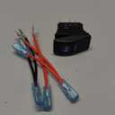 Momentary Horn Button Waterproof Rocker Switch Toggle - ON/OFF Blue LED Light - 12V 20Amp 24V 10Amp, 5 Pin For Automotive Cars Vehicles Marine Boats Trucks Trailers 4x4 Caravans RVs SUV ATV UTV & More