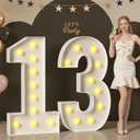 Mixifox 13 Light up Numbers 4 Feet Tall, 13 Marquee Numbers for Party, 13th Birthday Decorations, Big 13 Sign with Light for Anniversary, Official Teenager Birthday Backdrop Decor