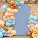 MODFUNS Dusty Blue Arch Backdrop Cover 3.3x6.6ft Spandex Arch Cover Wedding Arch Stand Covers 2-Sided Backdrop Covers for Wedding Ceremony Birthday Party Banquet Arch Decoration
