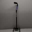 Medline Aluminum Quad Cane with Small Base for Balance, Knee Injuries, Leg Surgery Recovery & Mobility, Portable, Lightweight Walking Aid for Seniors & Adults