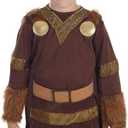 fun shack Boys Viking Costume for Kids, Child Viking Outfit for Boys and Girls, Kids Viking Dress Up Costumes, L 
