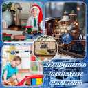 24 Pcs North Express Train Decorations Wooden Christmas Tree Hanging Ornament Christmas Train Birthday Party Decorations Believe North Pole Ticket Holiday Party