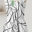 Auselily Dress Pattern Black/White, Size M