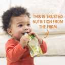 Happy Baby Organics Stage 2 Baby Food Pouches, Gluten Free, Vegan & Healthy Snack, Clearly Crafted Fruit & Veggie Puree, Bananas, Raspberries & Oats, 4 Ounces (Pack of 16) (EXP 04/23/26)