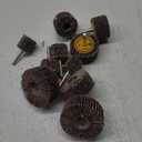 Benchmark Abrasives Aluminum Oxide 1-1/2 Inch Flap Wheel - 1 Length 1/4" Shank Mounted Sander for Deburring, Sanding, Grinding, Paint Removal - Polishing Wheel for Drill & Grinder (10 Pack) - 40 Grit