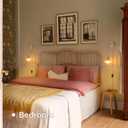 Vintage Wall Sconce Wall Lamp with Amber Tulip Glass Shade Hanging Wall Sconce with 4.9FT Plug in Cord, Modern Wall Lamp Fixtures Decor for Bedside Bedroom Indoor Doorway