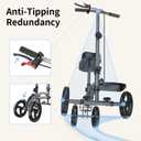 Knee Scooter Foldable Knee Scooter for Adults for Foot Surgery with Bag Steerable Knee Walker with Adjustable Footrest Knee Walker for Ankle Foot Recovery Crutch Alternative Dark Grey
