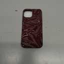 Caseative for iPhone 15 Case,Solid Color Water Ripple Wave Pattern Pleated Phone Case (Wine Red,15)