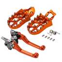 JFG Racing CNC Dirt Bike Foot Pegs Rest And Pedal - Footpegs & Clutch Lever For 125/150/250 SX, 250/350/450 SX-F, 250/350/450 XC-F, 250/450 EXC-F, 250/300 XC-W