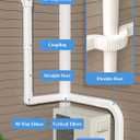 4'' 13Ft Mini Split Line Set Cover with Flexible Pipe, Upgrade PP Heat-Resistant & Paintable, Central AC and Heat Pumps-Full Set, No Other Parts Needed