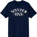 League of Legends Arcane 'Wanted Jinx' Adult Navy Crew Neck Short Sleeve T-Shirt (M)