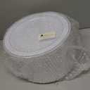 bUCLA 100Pieces Silver Plastic Plates - 10.25inch Silver Rim Disposable Dinner Plates - Ideal for Weddings, Parties