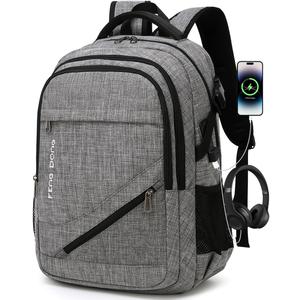 Large Laptop Backpack 17.3 inch Durable Waterproof Travel College Backpack Bookbag for Men & Women Business Backpack with USB Charging Port and Headset Port Dark Gray
