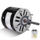 DL1056 Sleeve Bearing Direct Drive Blower Motor 1/2 HP, 1075 RPM, 3 Speed, 115 Volts 8 Amps, 48 Frame, Sleeve Bearing Compatible with A.O.Smith/Century/GE/Fasco/Emerson/Franklin/Dayton