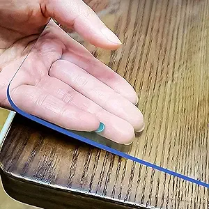 LovePads Clear Table Cover Protector 40 x 40 Inch, 1.5mm Thick Plastic Table Cover, Table Protector for Dining Room Table, Waterproof Vinyl Tablecloth Table Pad Mat for Kitchen, Dresser, Writing Desk