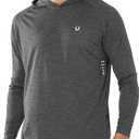 NORTHYARD Men's UPF 50+ Hoodie Shirts Long Sleeve Sun Protection Fishing Swim Lightweight UV SPF Running Rash Guard Quick Dry, 2XL