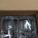 JBHO Hand Blown Crystal Double Old Fashioned Cocktail, Solid Whiskey Glasses, Rocks Glasses, Lowball Glasses - 12 Ounce - set of 2 - Perfect Size for Oversized Ice Cubes