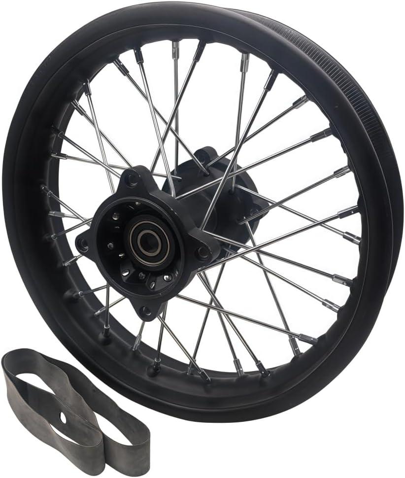 12" Rear Wheel Rim for 110cc 125cc Dirt Bike tao TTR SSR CRF Apollo 15mm Axle