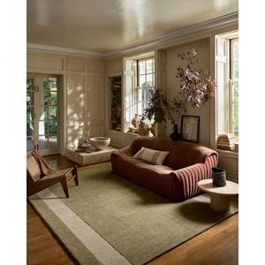 Loloi Leanne Ford Craven Collection CVN-01 Light Olive/Oatmeal 8'-6" x 11'-6" Area Rug Geometrical, Patterned, Neutral, Living Room, Bedroom, Dining Room